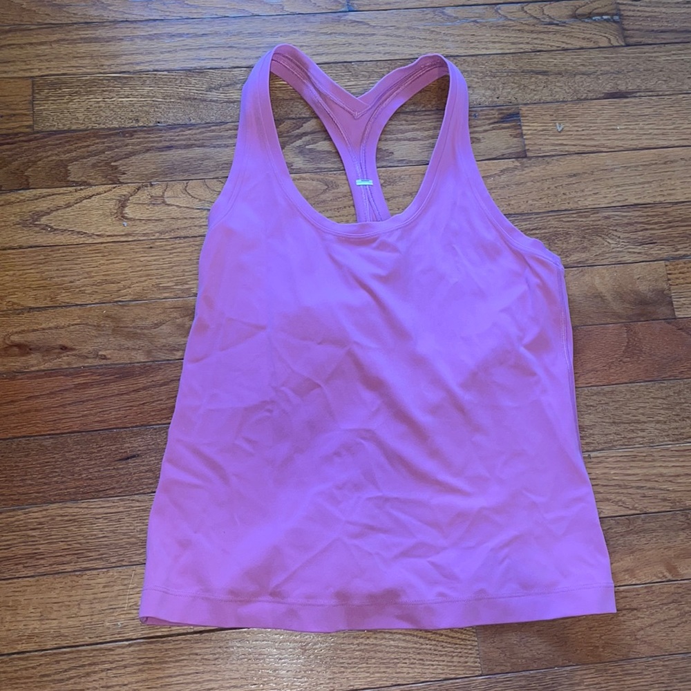 Lululemon cool Nulu racer back short tank top. Pink Blossom. Size 8